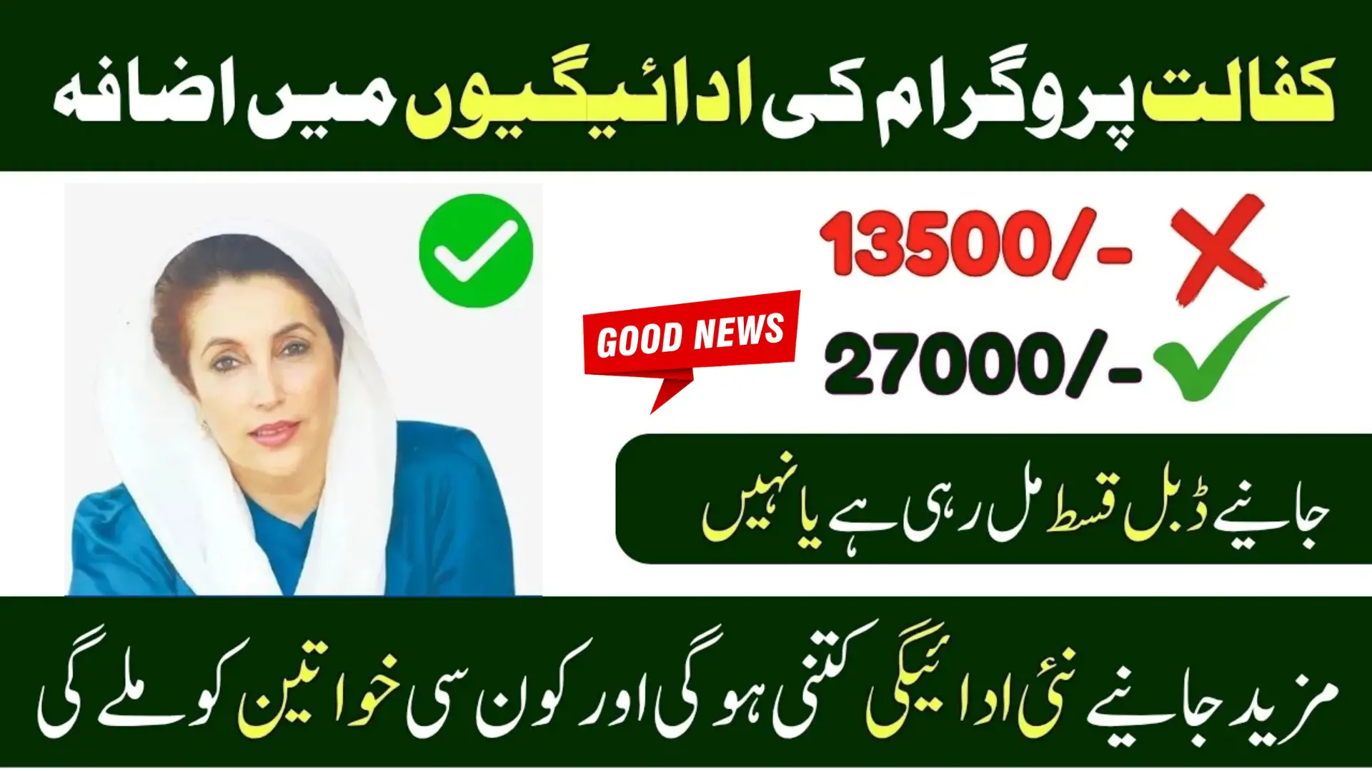 Benazir Kafalat Parogram Payments Increase