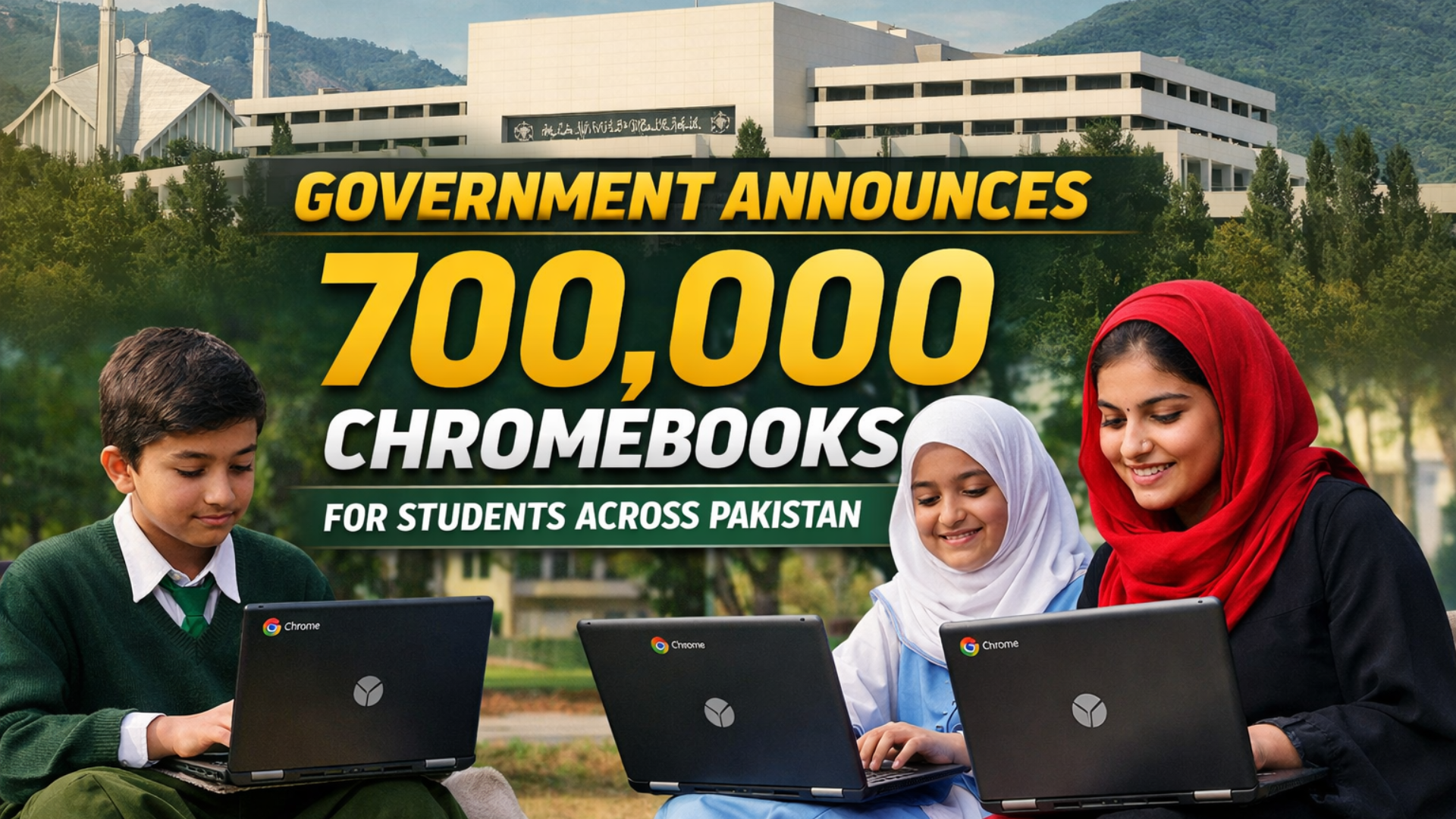 Government Announces 700,000 Chromebooks for Students Across Pakistan